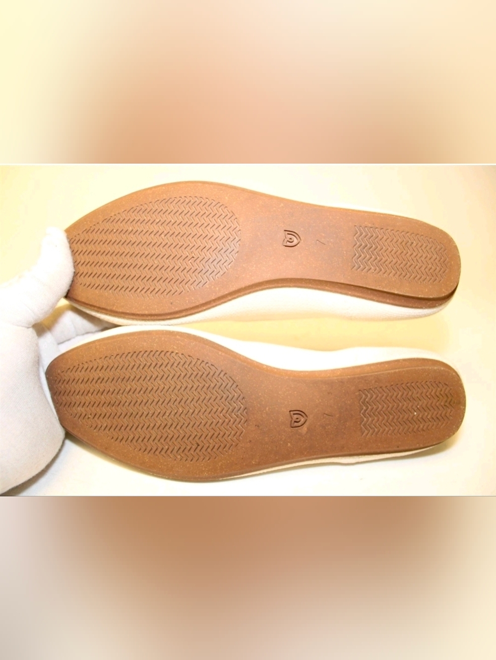 Rothy's Ivory Petal Ballet Flat with Flower AccentRothy's The Petal Square 7 - Picture 9 of 14